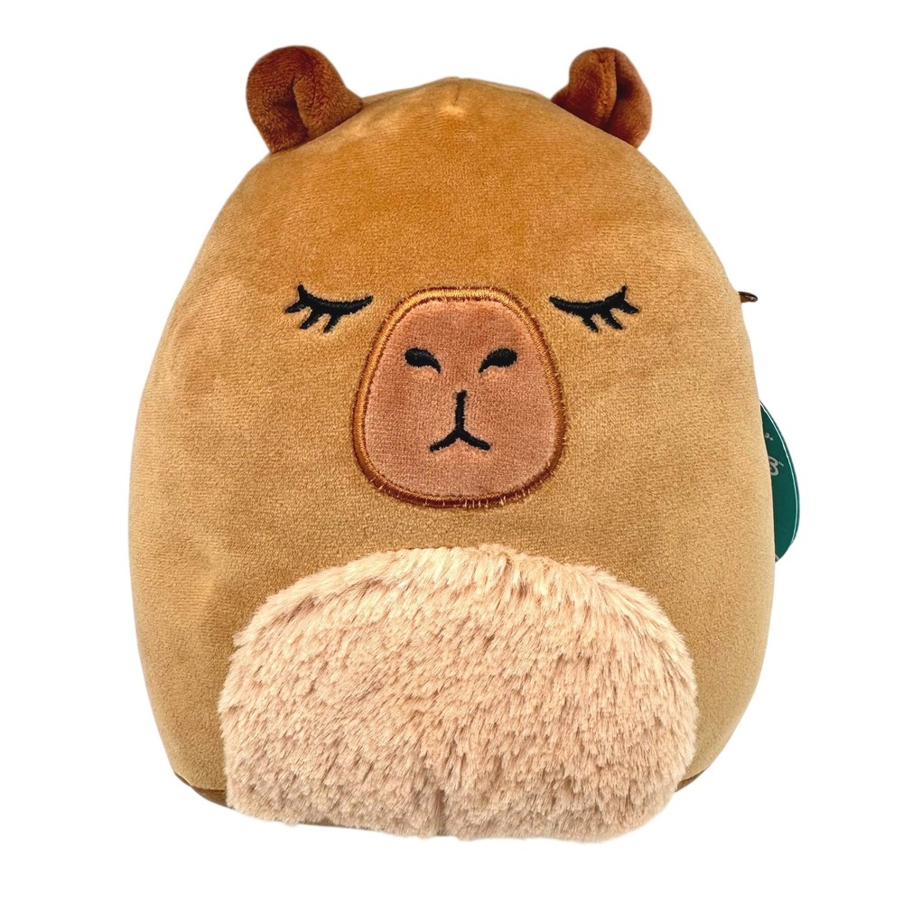 SQUISHMALLOWS NWT Lijjian the Capybara 8 Inch Brown Plush Stuffed Animal Toy